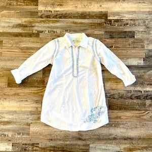 Aventura embroidered shirt dress size small